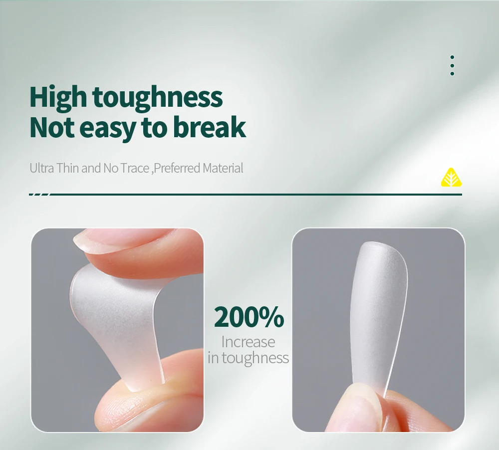 Soft Nail Tips Full Matte Short Coffin Fake Tips with Box for Soak Off Nail Extension 480pcs OEM ODM