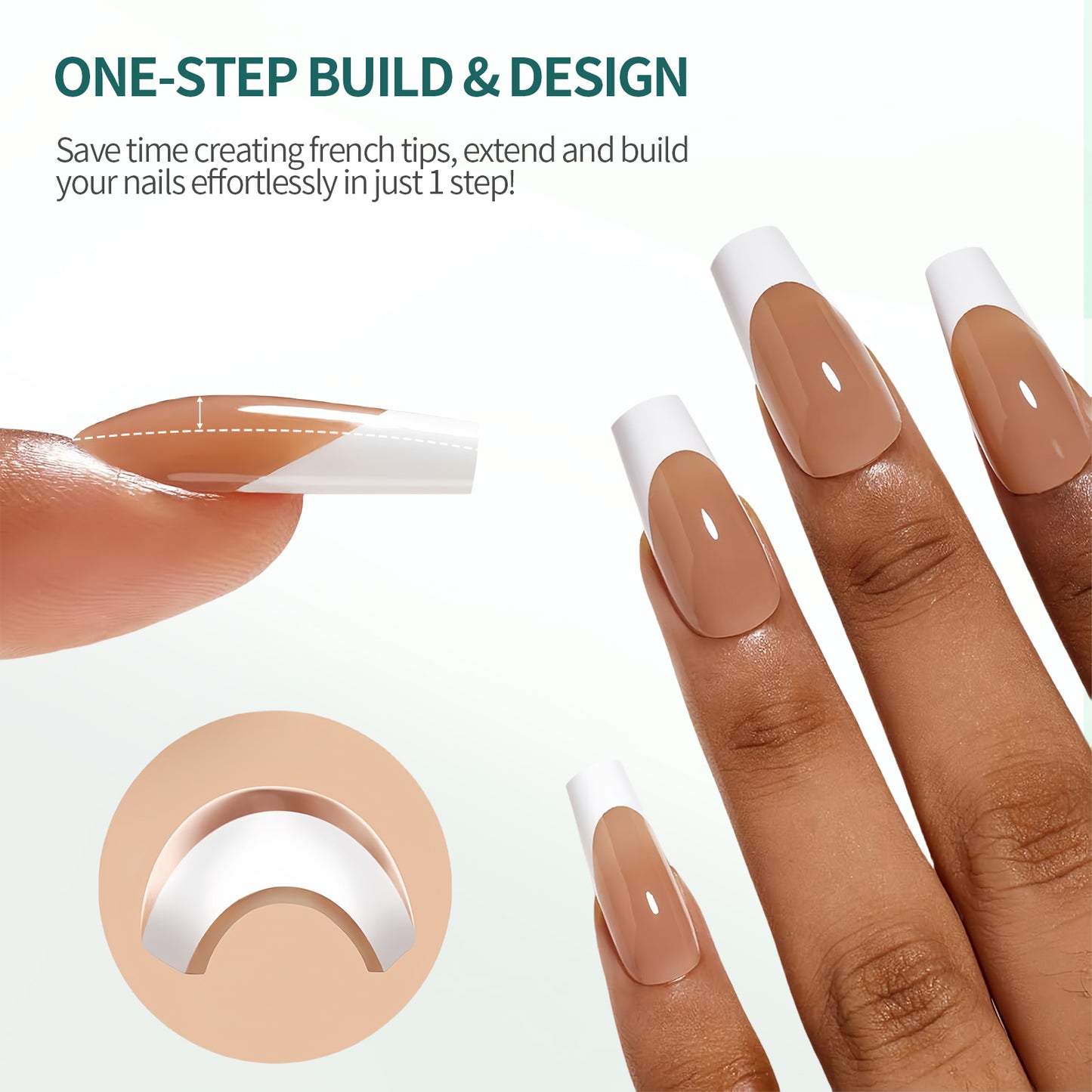Nailpop 140pcs Multi-Colors French Press on Nails Clear Nude Pink Soft Fake Nails Full Cover Nail Extension Tips for Home DIY