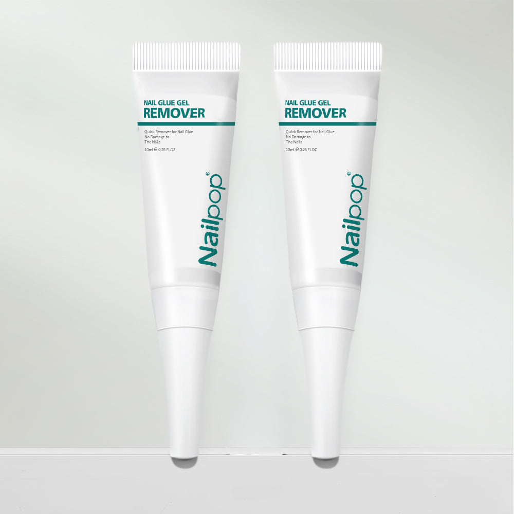 Quick Drying Solid Nail Glue with Remover for Press On Nails Tips No Need for UV Lamp Long Lasting Fake Nails Glue Kit