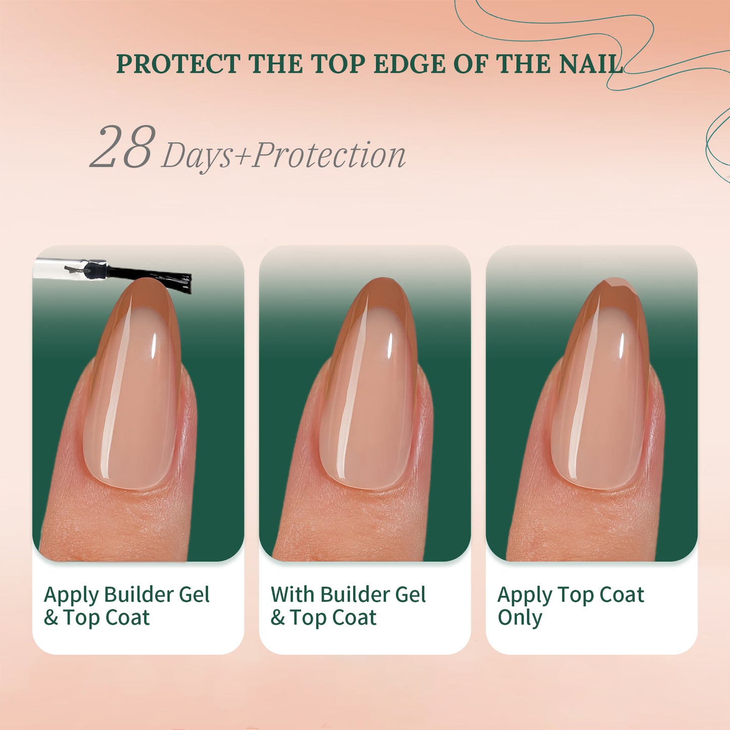 Nailpop French Gel Nail Tips 5 Colors French Tip Press on Nails with Design 3 in 1 Soft Acrylic Fake Nails Extension for Women