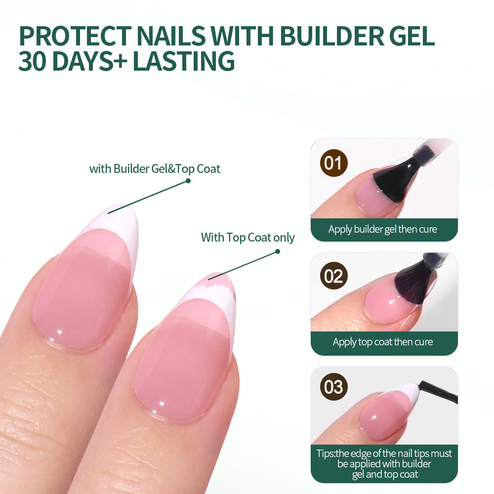 Nailpop 140pcs Multi-Colors French Press on Nails Clear Nude Pink Soft Fake Nails Full Cover Nail Extension Tips for Home DIY
