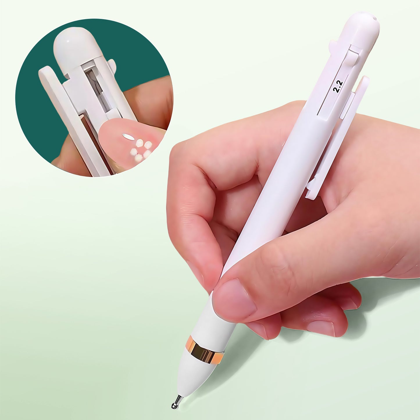 Nailpop Ballpoint Pen Dotting Tools 4-IN-1 for Rhinestone Precision for Manicure DIY Drawing Painting Nail Point Diamond Pen