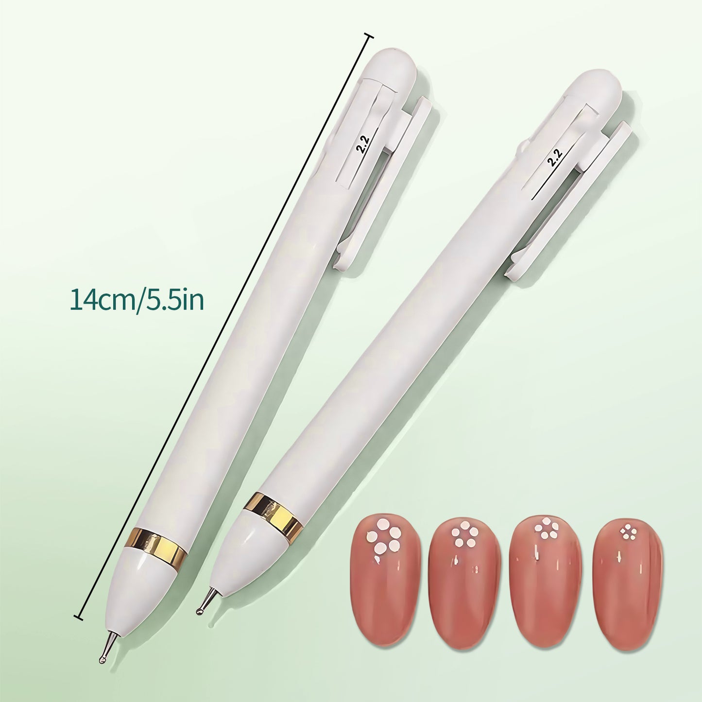 Nailpop Ballpoint Pen Dotting Tools 4-IN-1 for Rhinestone Precision for Manicure DIY Drawing Painting Nail Point Diamond Pen