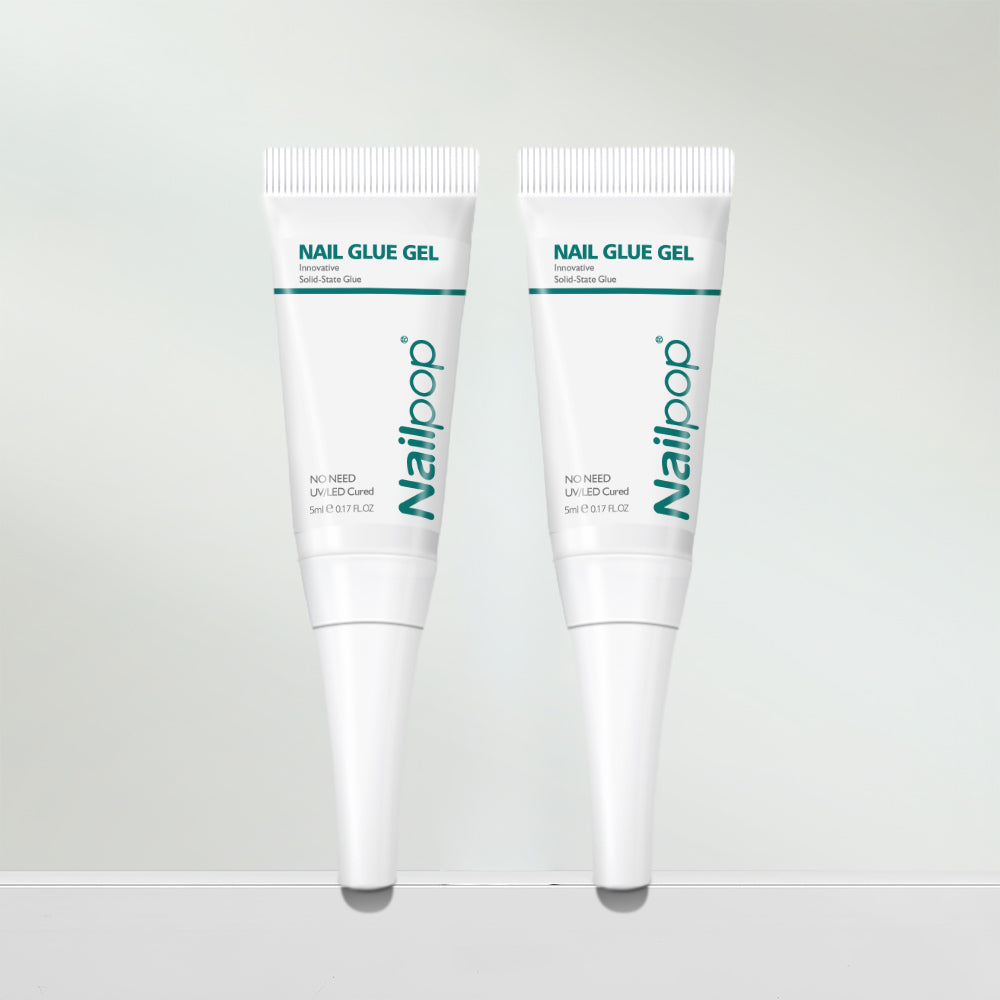 Quick Drying Solid Nail Glue with Remover for Press On Nails Tips No Need for UV Lamp Long Lasting Fake Nails Glue Kit