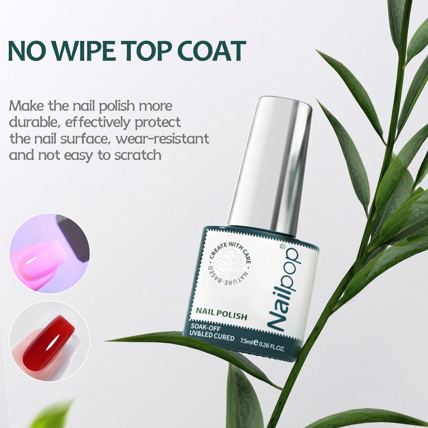 3 IN 1 Base Coat Nail Tips Glue Gel Polish Top Coat Function Gel Soak Off UV 7.5ml Glass Bottle Nail Prep Dehydrator Gel