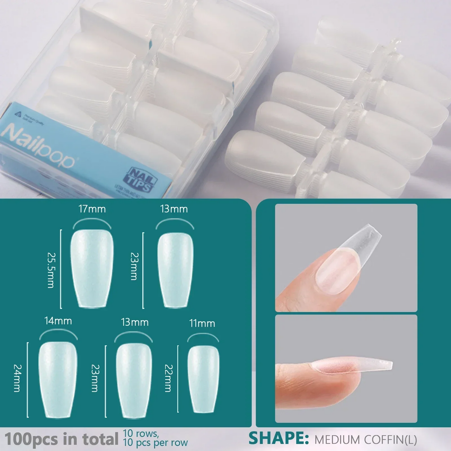 Soft Gel Tips for Nails Extension System Ultra Matt Short Coffin Fake Nail Capsule for Handmade Press on Nails 100pcs