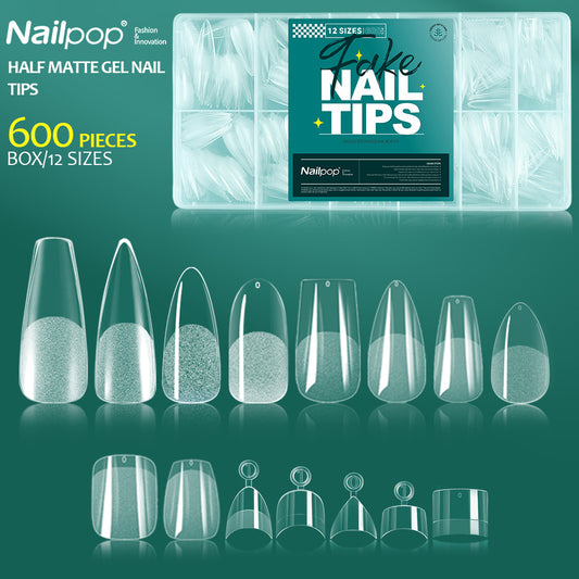 600PCS Soft Gel X Nail Tips Full Cover Coffin Stiletto Fake Nails Extra Short Almond Square Soak Off Gel False Nail Tips