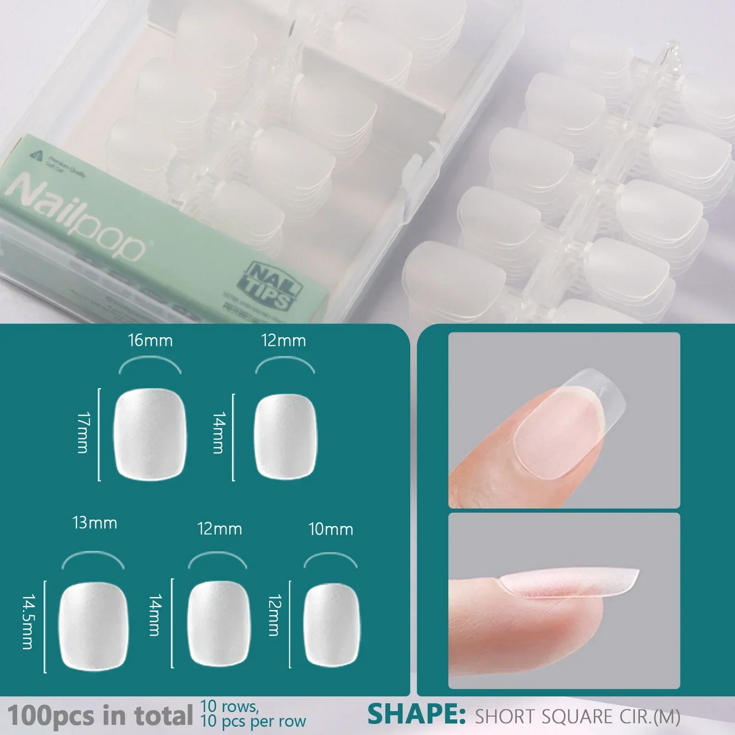 Soft Gel Tips for Nails Extension System Ultra Matt Short Coffin Fake Nail Capsule for Handmade Press on Nails 100pcs