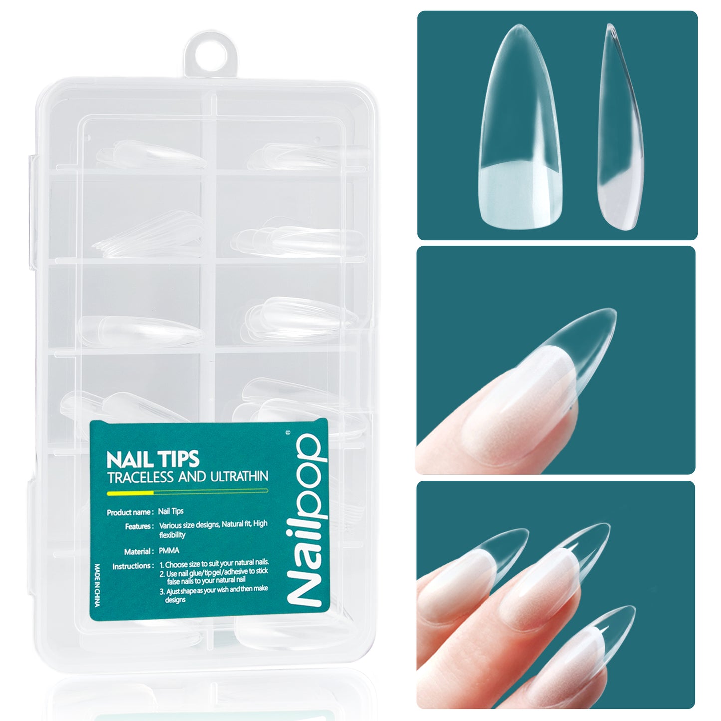 Soft Gel Tips for Nails Acrylic Material Short Medium Length Artificial Nail Capsule Accessories and Tools 120pcs/box