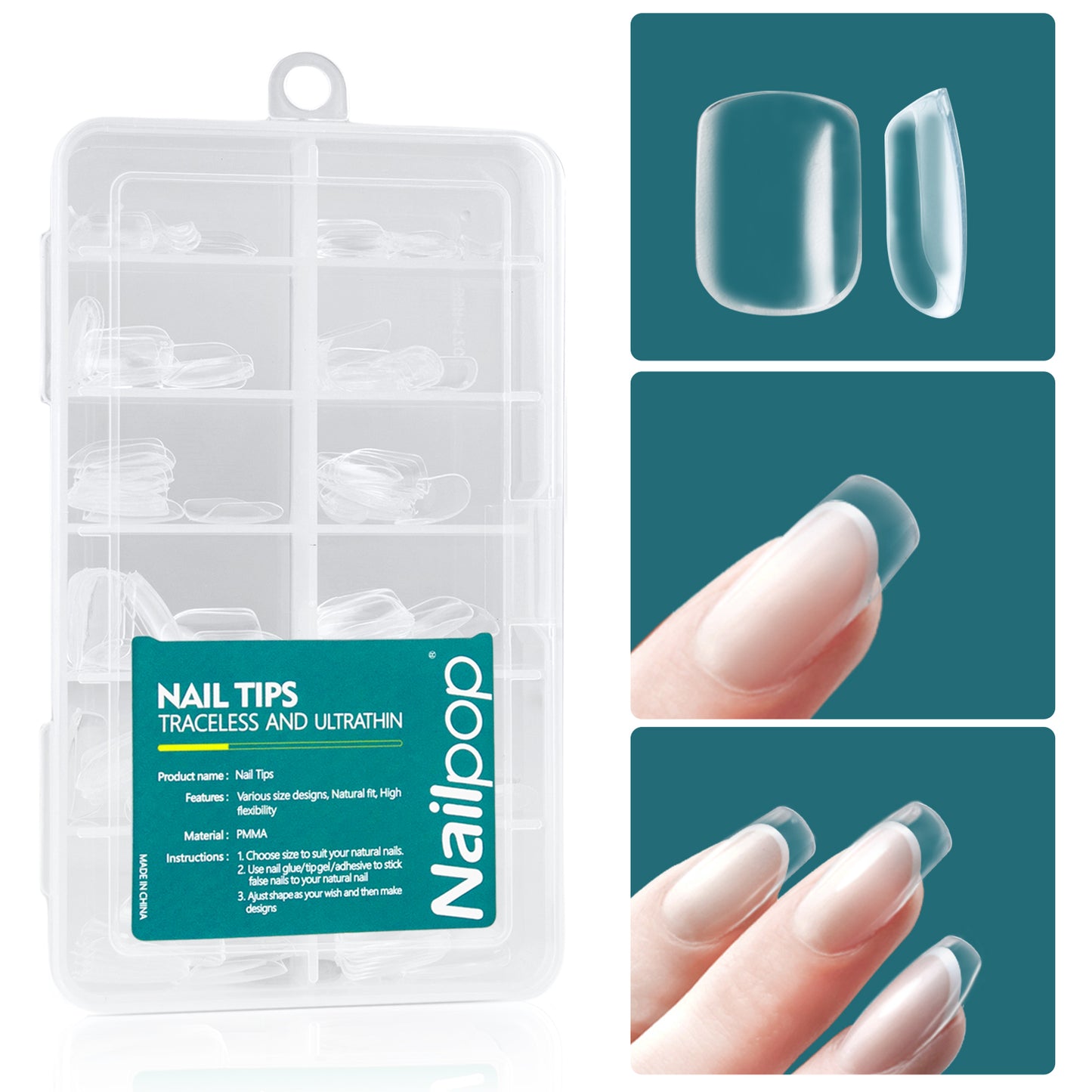 Soft Gel Tips for Nails Acrylic Material Short Medium Length Artificial Nail Capsule Accessories and Tools 120pcs/box