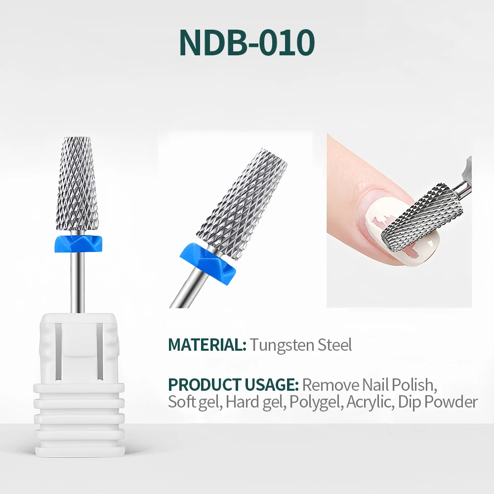 Nail Drill Bits,Tungsten Carbide Diamond Manicure Cuticle Nail Cutter Grinding Drill Machine For Nail Files Art Tools