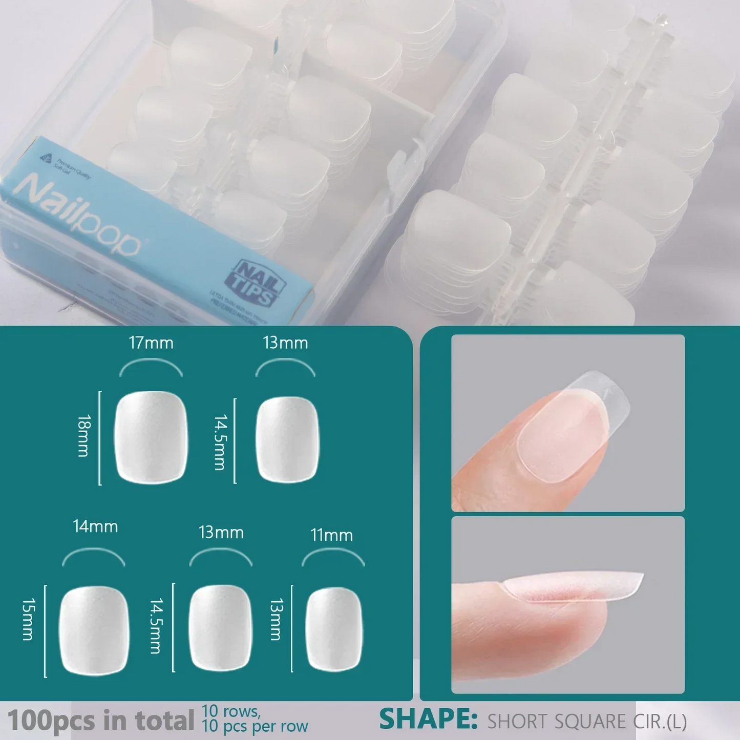 Soft Gel Tips for Nails Extension System Ultra Matt Short Coffin Fake Nail Capsule for Handmade Press on Nails 100pcs