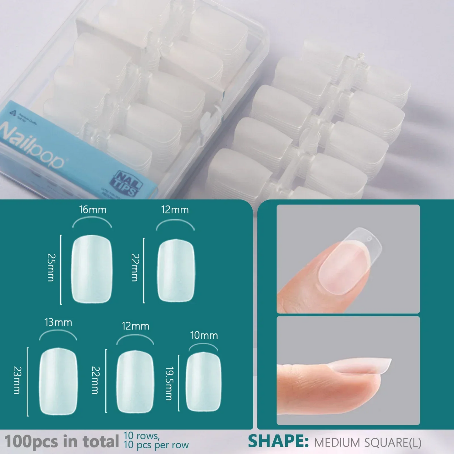 Soft Gel Tips for Nails Extension System Ultra Matt Short Coffin Fake Nail Capsule for Handmade Press on Nails 100pcs