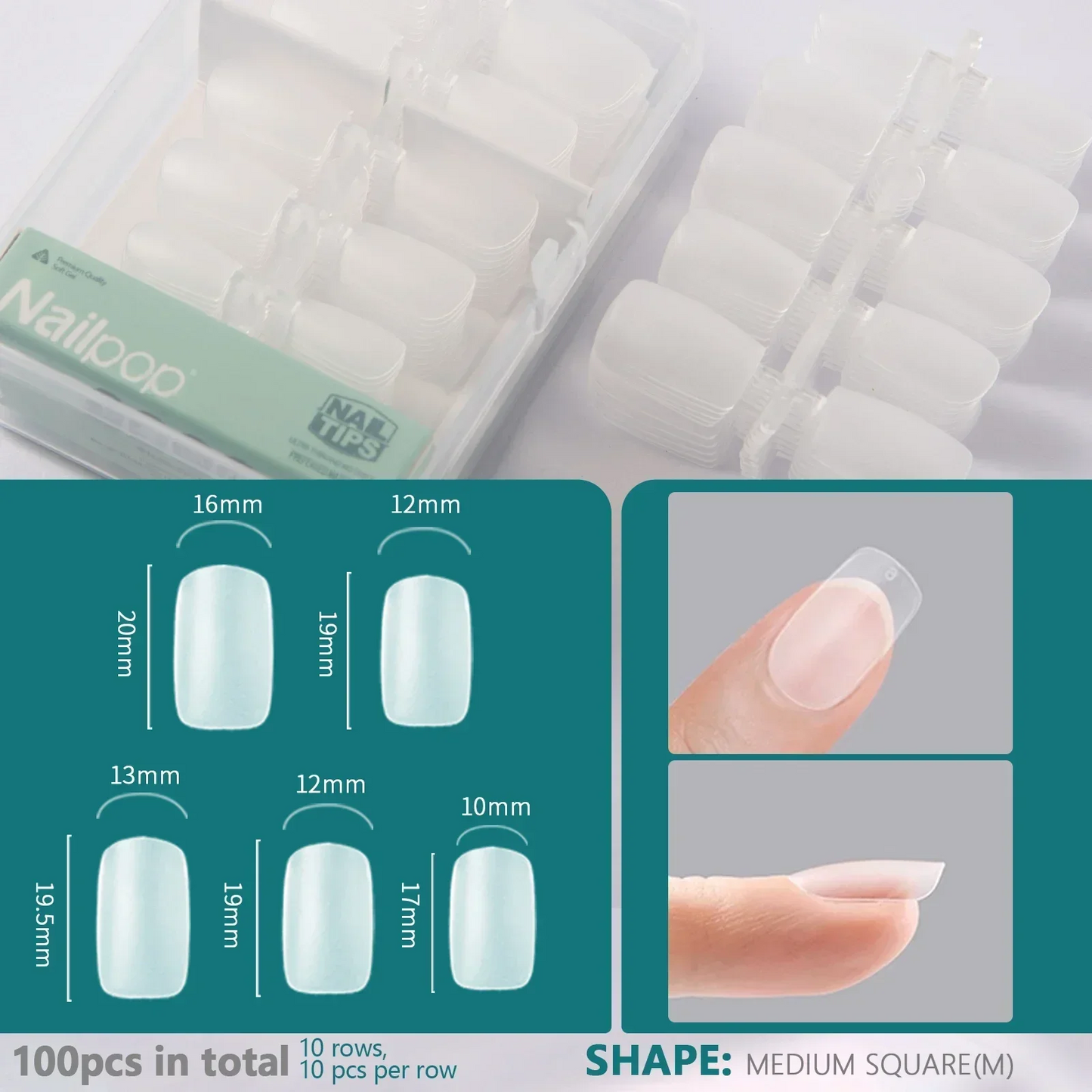 Soft Gel Tips for Nails Extension System Ultra Matt Short Coffin Fake Nail Capsule for Handmade Press on Nails 100pcs