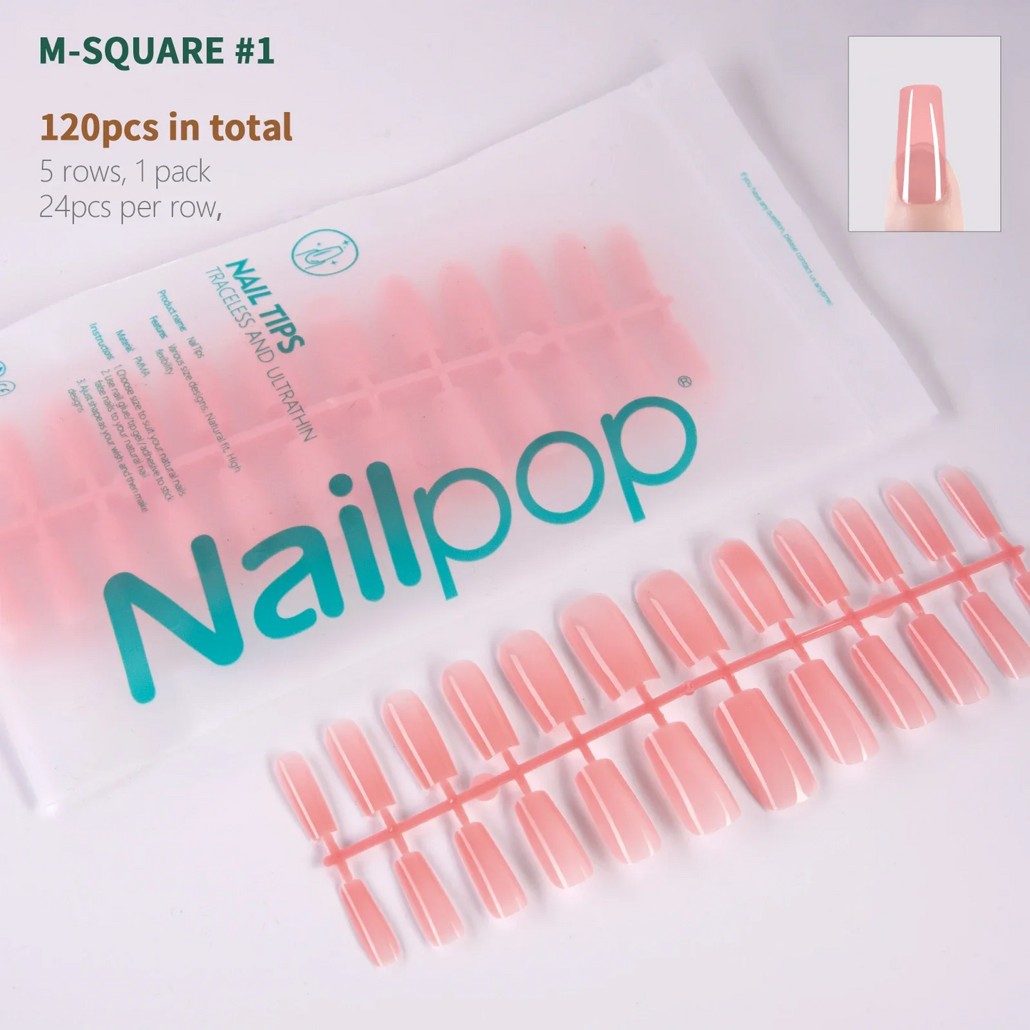 Nude Colorful Square Soft Gel Artificial Fingernails Press-on Coffin Almond Nail Extensions Body Glitter Acrylic Tips Colorful