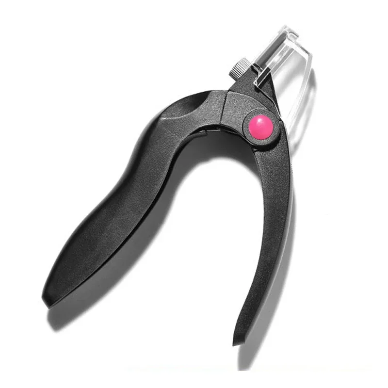 Acrylic Nail Clippers Black Professional Dial Stainless Steel Blade Nail Tips Cutter Fake Nails Trimmer Manicure Tools