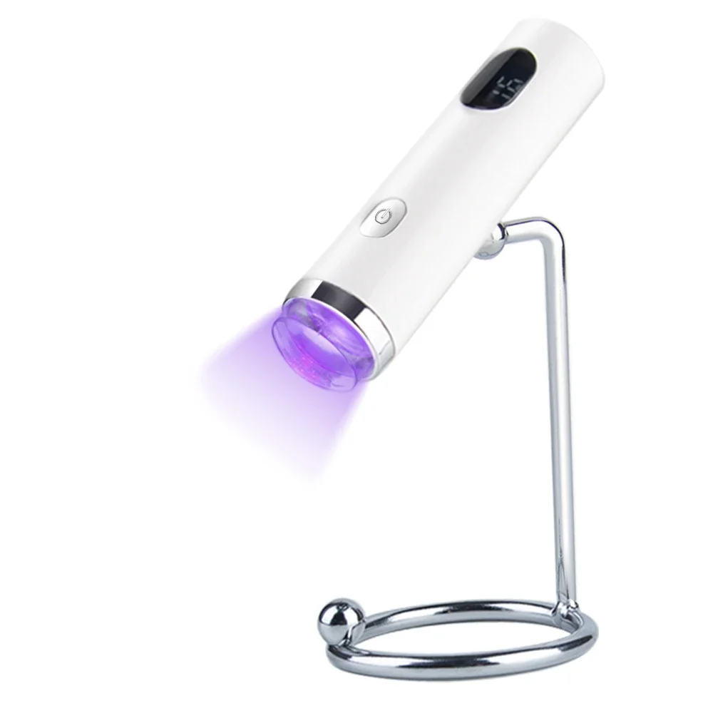 UV Light with Stanp Handheld Mini Nail Cure Lamp with Silicone Stamper Nail Dryer Fast Curing for Gel Polish Glue Gel