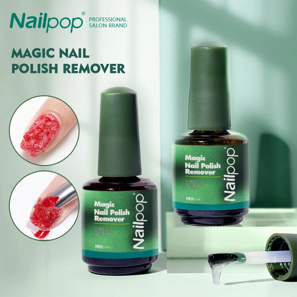 Magic Remover Nail Gel Polish Clean Fast Remover Within 3-5 MINS UV Gel Polish Magic Burst Nail Gel Remover Tool 15ml