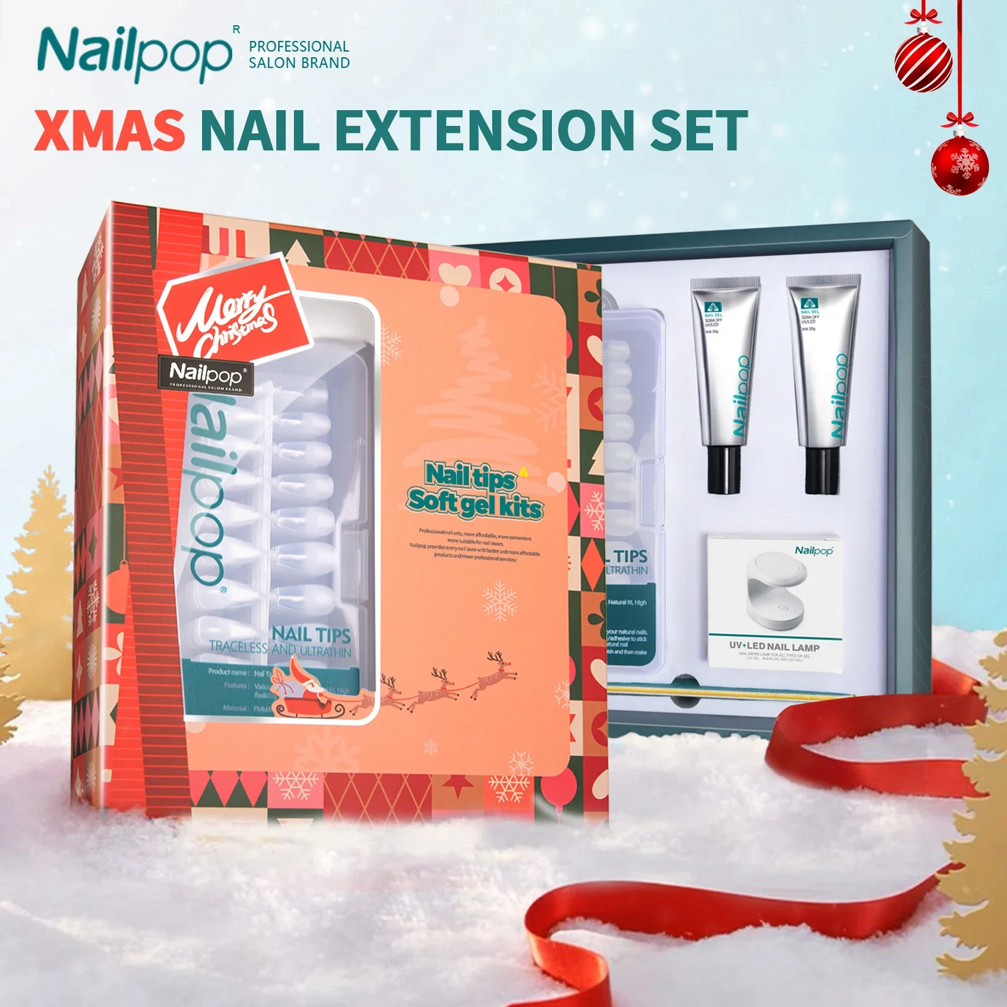 Christmas Gifts for Women, Nail Tips and Glue Gel Nail Kit, Womens Gifts for Christmas, Gifts for Mom, Girls, Wife, Girlfriend