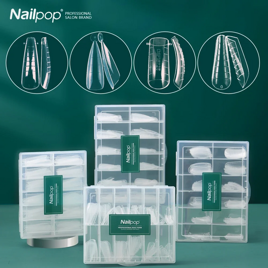 120PCS Nail Forms Art Tools For UV Gel Quick Building Extension Forms Nail Mold for Acrylic Nails Easy Find Nail Tools