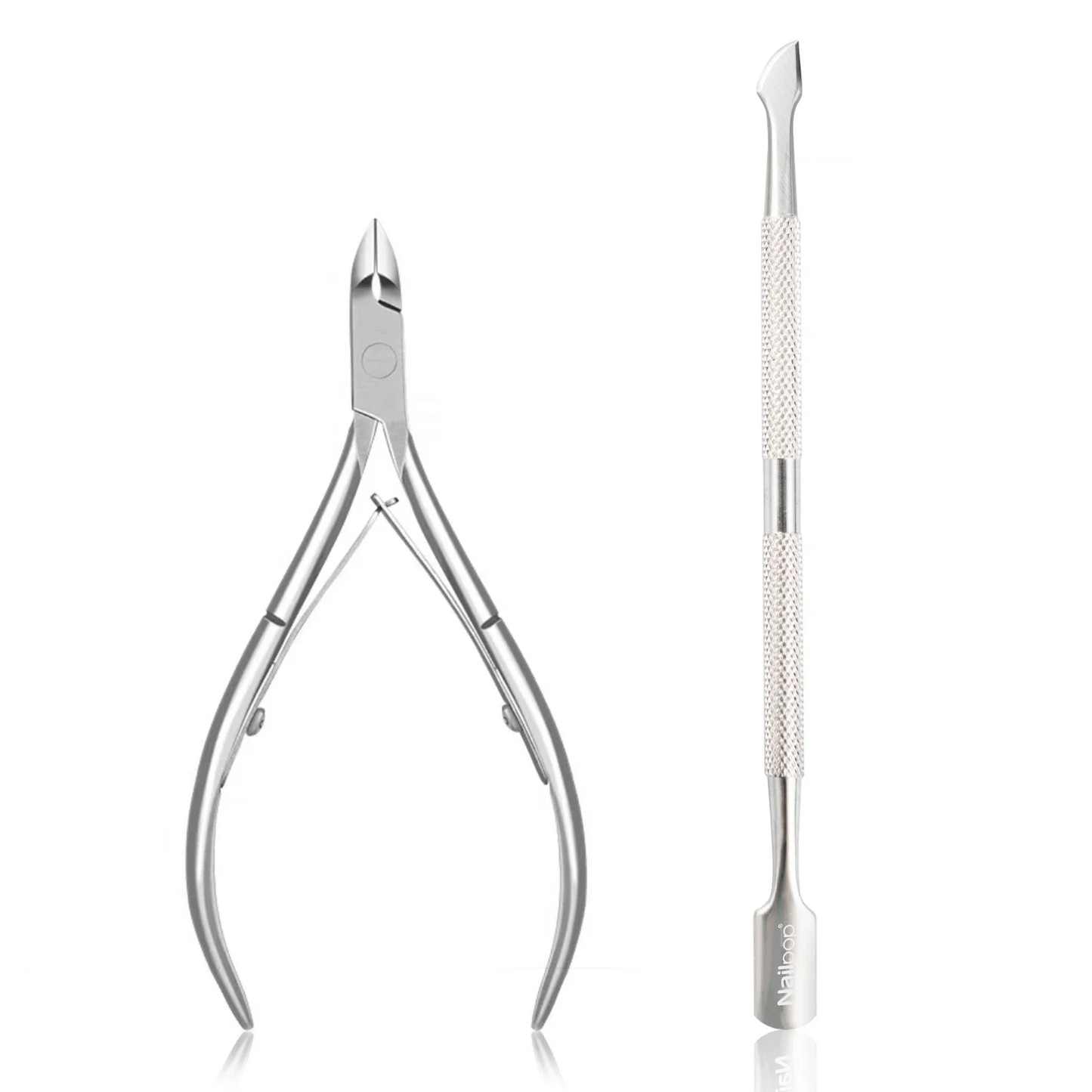 Cuticle Scissors Stainless Steel Manicure Pedicure Trimmer and Pusher Silver Dead Skin Scissor Nipper Clipper Tool