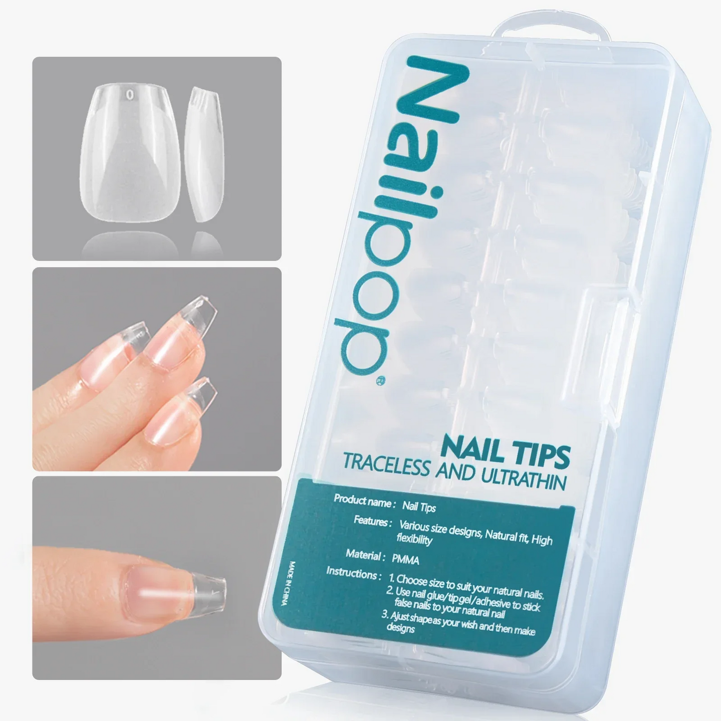 600pcs PRO Fake Nails Full Cover False Nail Tips Acrylic Nail Capsules Professional Material Finger Soak Off Gel Tips OEM ODM