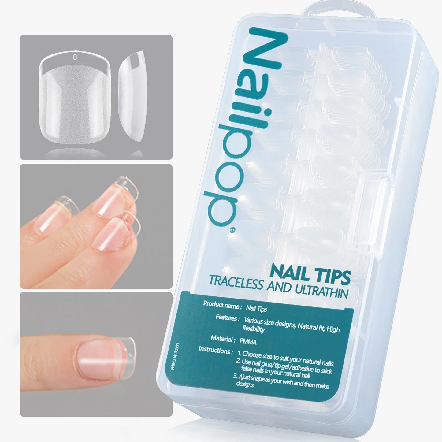 600pcs PRO Fake Nails Full Cover False Nail Tips Acrylic Nail Capsules Professional Material Finger Soak Off Gel Tips OEM ODM