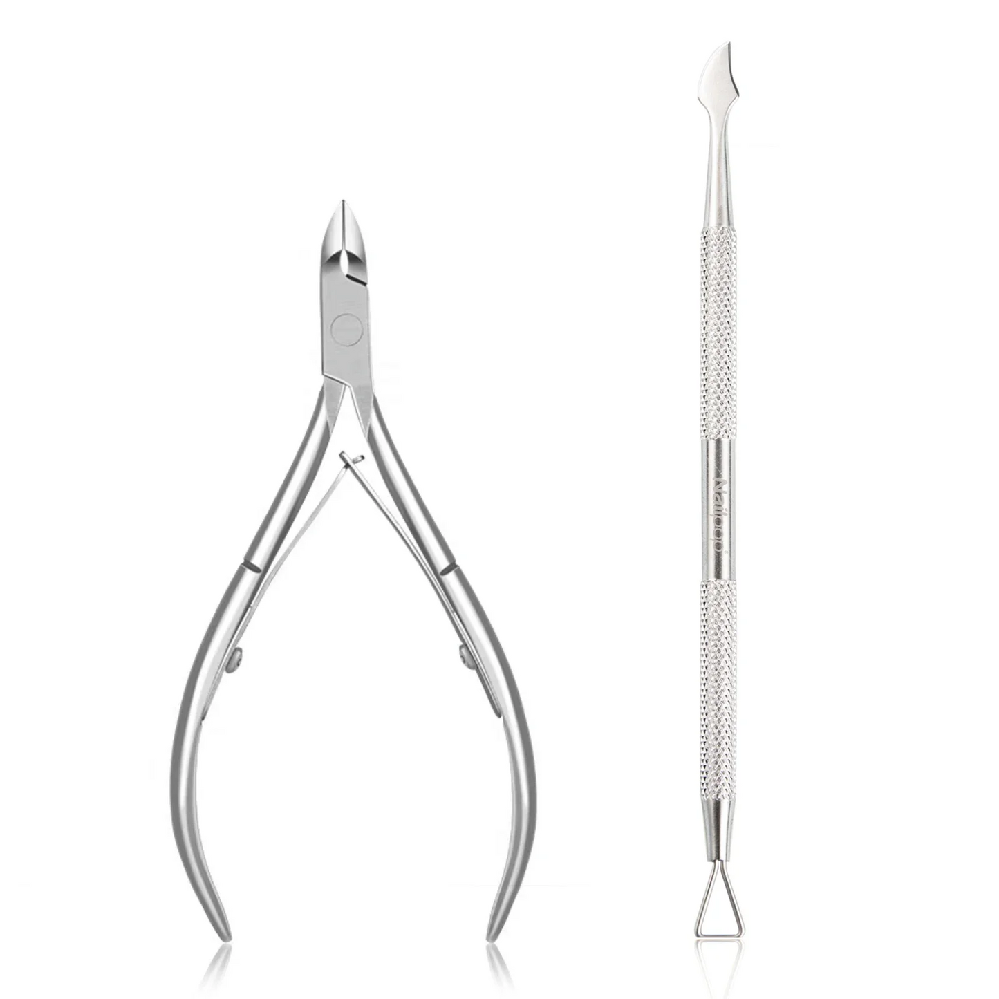 Cuticle Scissors Stainless Steel Manicure Pedicure Trimmer and Pusher Silver Dead Skin Scissor Nipper Clipper Tool