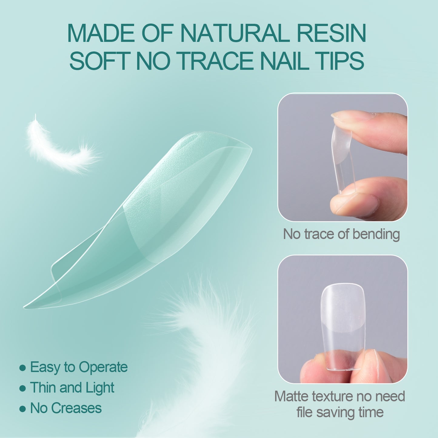 Soft Gel Tips for Nails Acrylic Material Short Medium Length Artificial Nail Capsule Accessories and Tools 120pcs/box