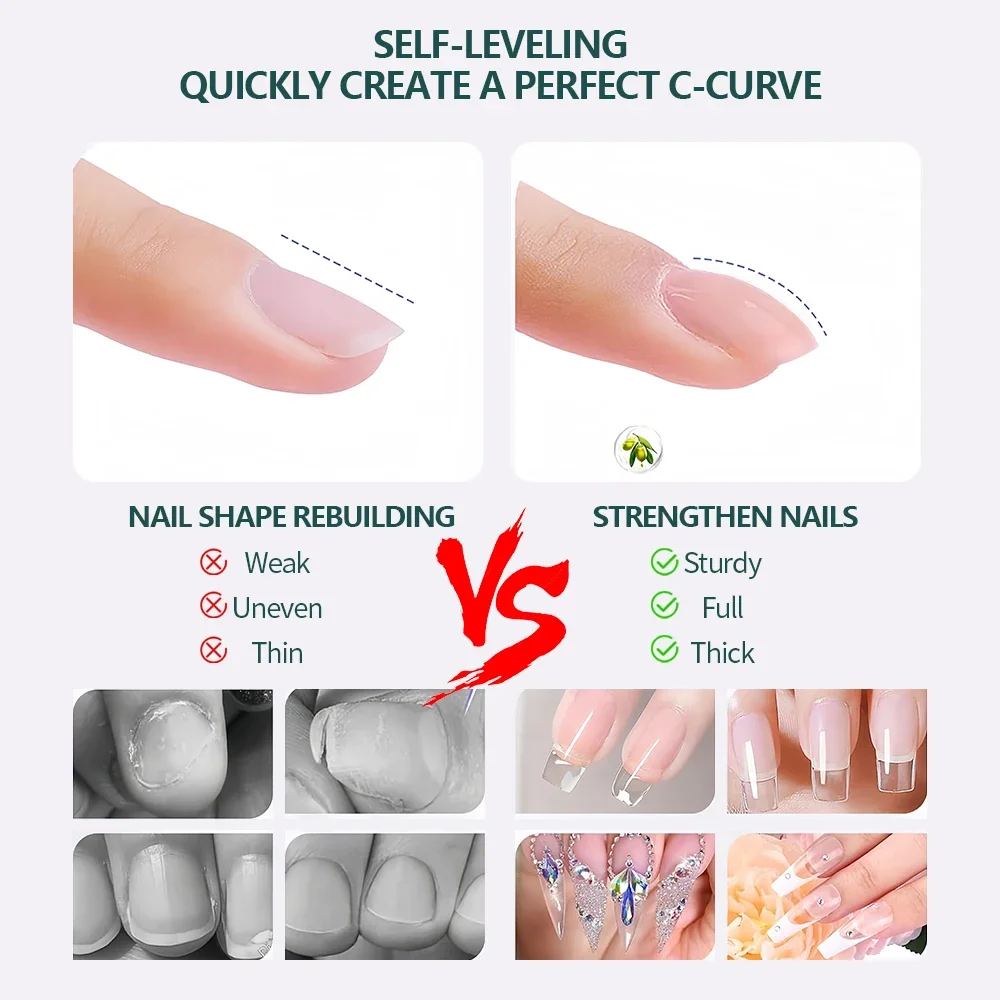 3 IN 1 Base Coat Nail Tips Glue Gel Polish Top Coat Function Gel Soak Off UV 7.5ml Glass Bottle Nail Prep Dehydrator Gel