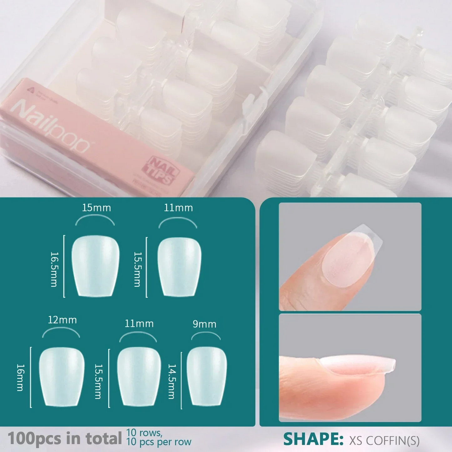 Soft Gel Tips for Nails Extension System Ultra Matt Short Coffin Fake Nail Capsule for Handmade Press on Nails 100pcs