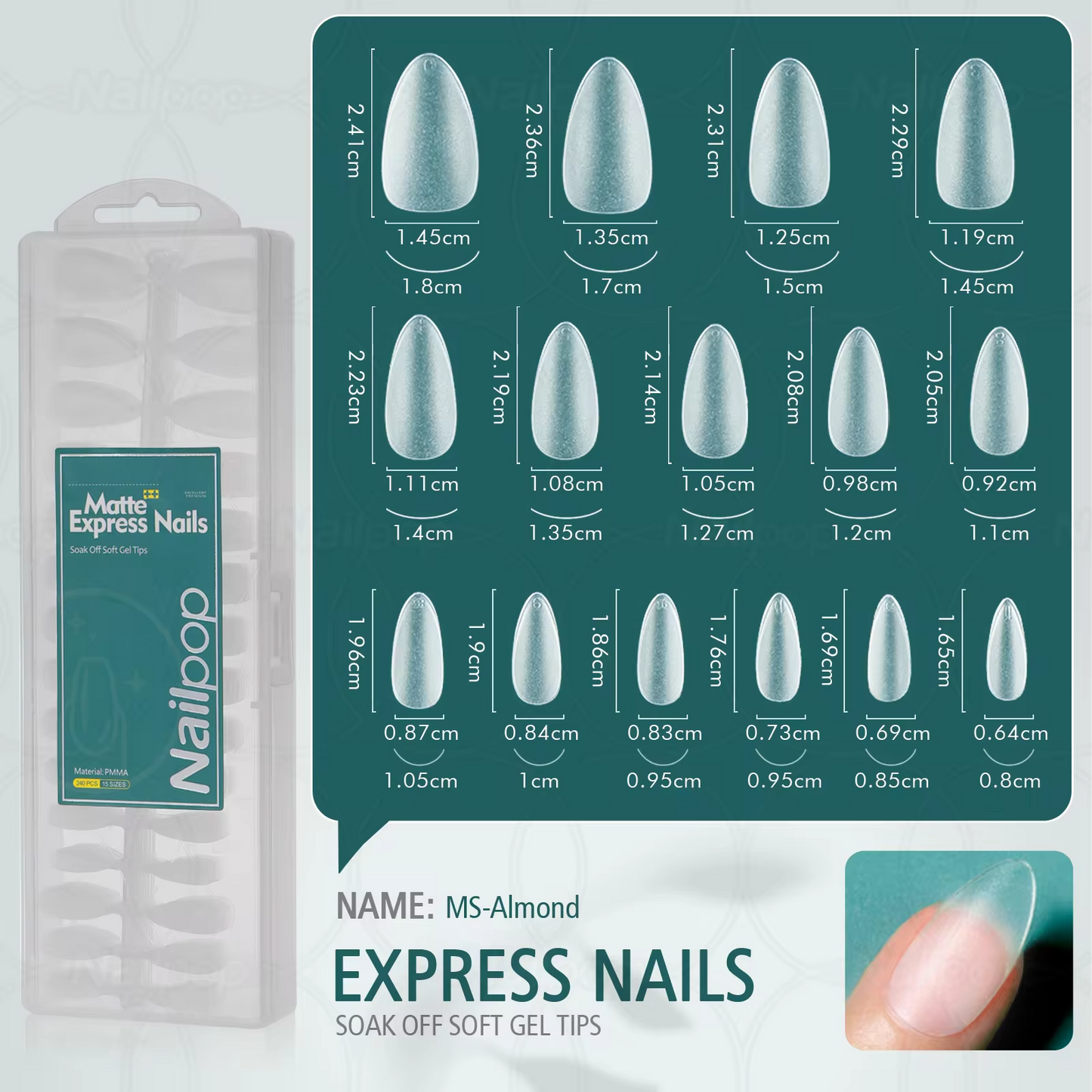 Matte False Soft Nail Tips No Buffing Needed High Quality Durable Nail Extensions for Salon and DIY Nail Art 240pcs Box