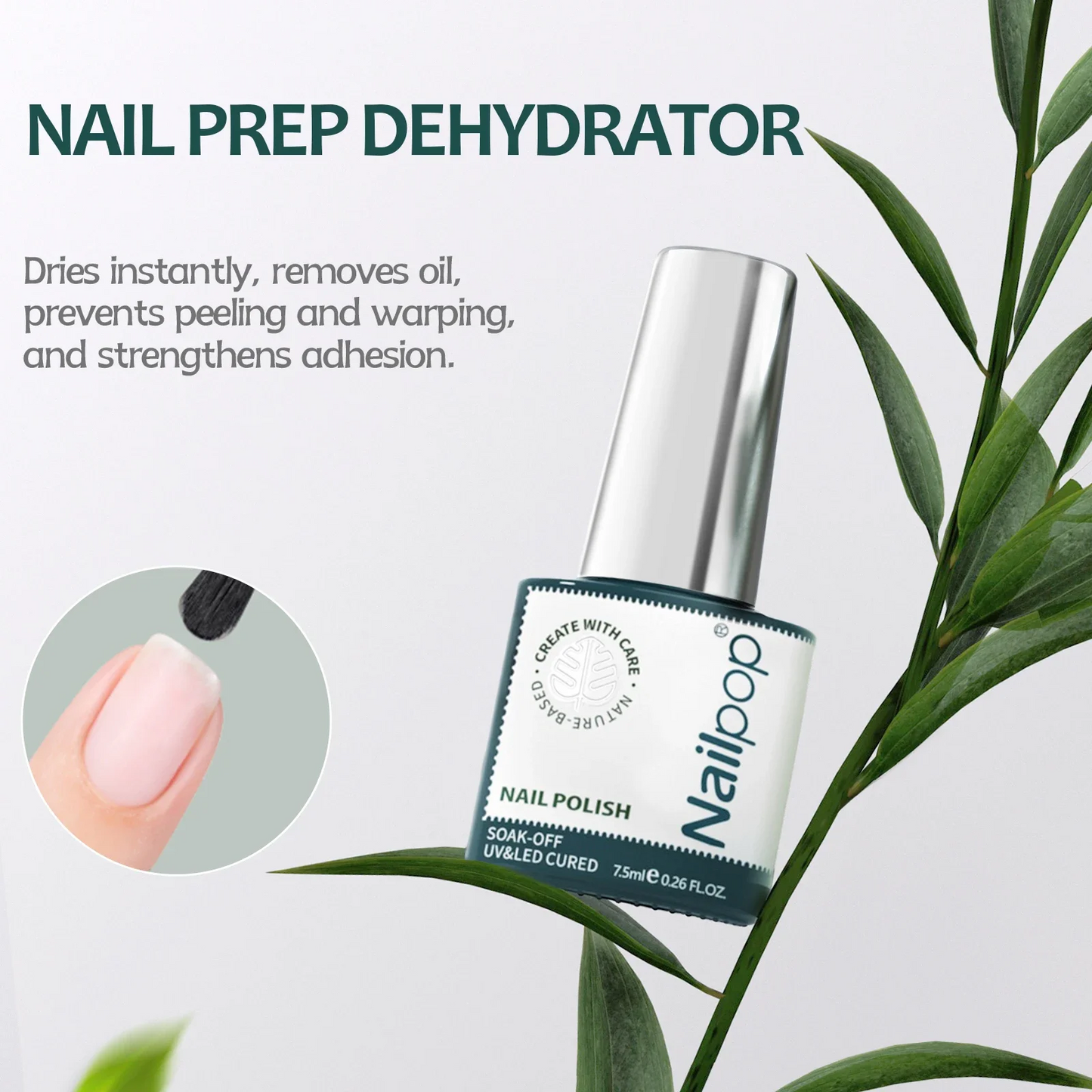 3 IN 1 Base Coat Nail Tips Glue Gel Polish Top Coat Function Gel Soak Off UV 7.5ml Glass Bottle Nail Prep Dehydrator Gel