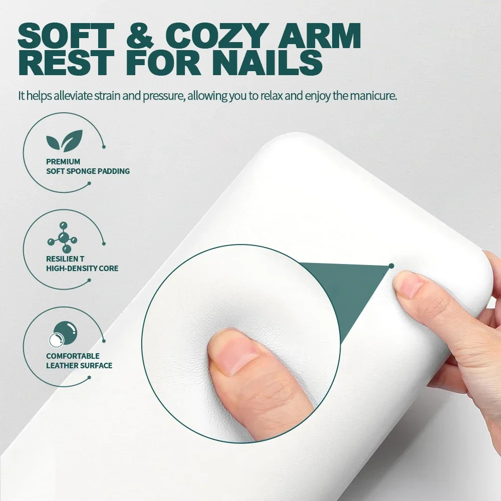 Nail Arm Rest for Nail Tech Professional Soft Nail Hand Cushion Stand Manicure Hand Rest Pillow Holder for Acrylic Nails