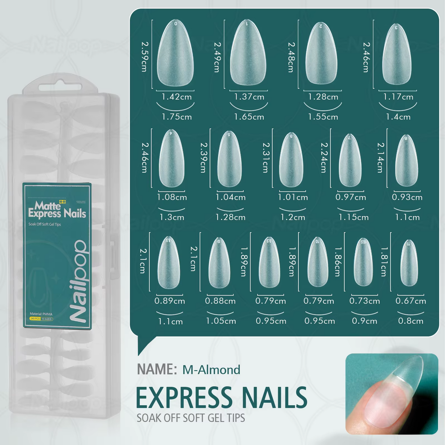 Matte False Soft Nail Tips No Buffing Needed High Quality Durable Nail Extensions for Salon and DIY Nail Art 240pcs Box