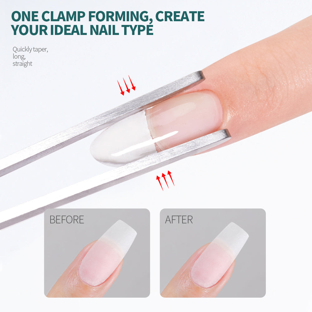 Nail Pinching Tool C Curve Nail Extension Clips False Nails Shaping Tweezers Multi-Function Professional New Manicure