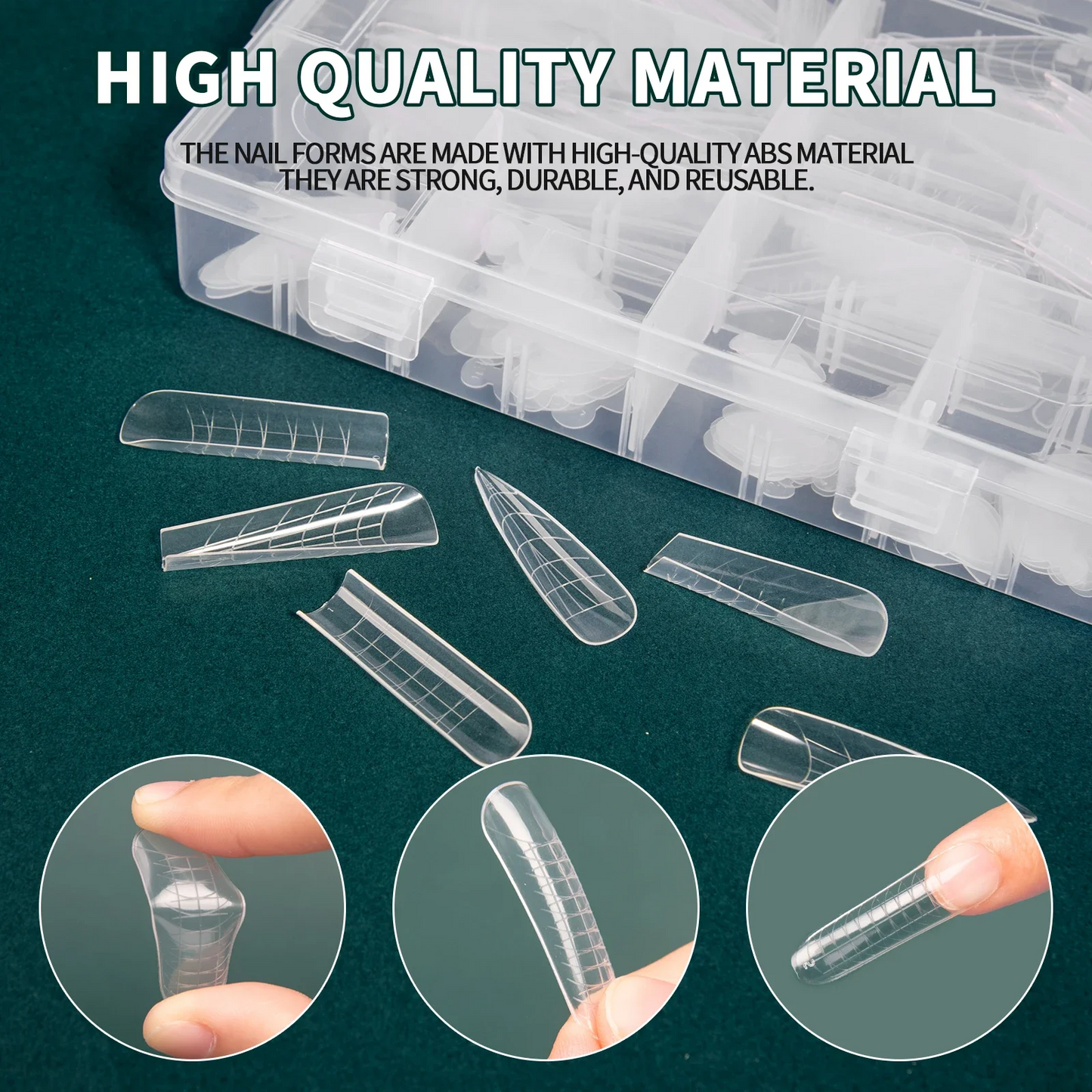 Quick Building Mold Nail Kit Dual Forms Nail Extension System With Silicone Mould Stickers For Top Form Nails Art Tool