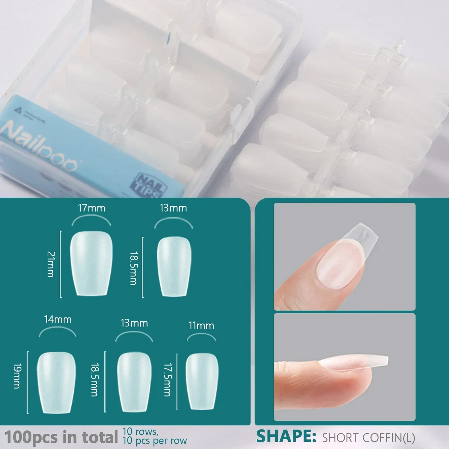 Soft Gel Tips for Nails Extension System Ultra Matt Short Coffin Fake Nail Capsule for Handmade Press on Nails 100pcs