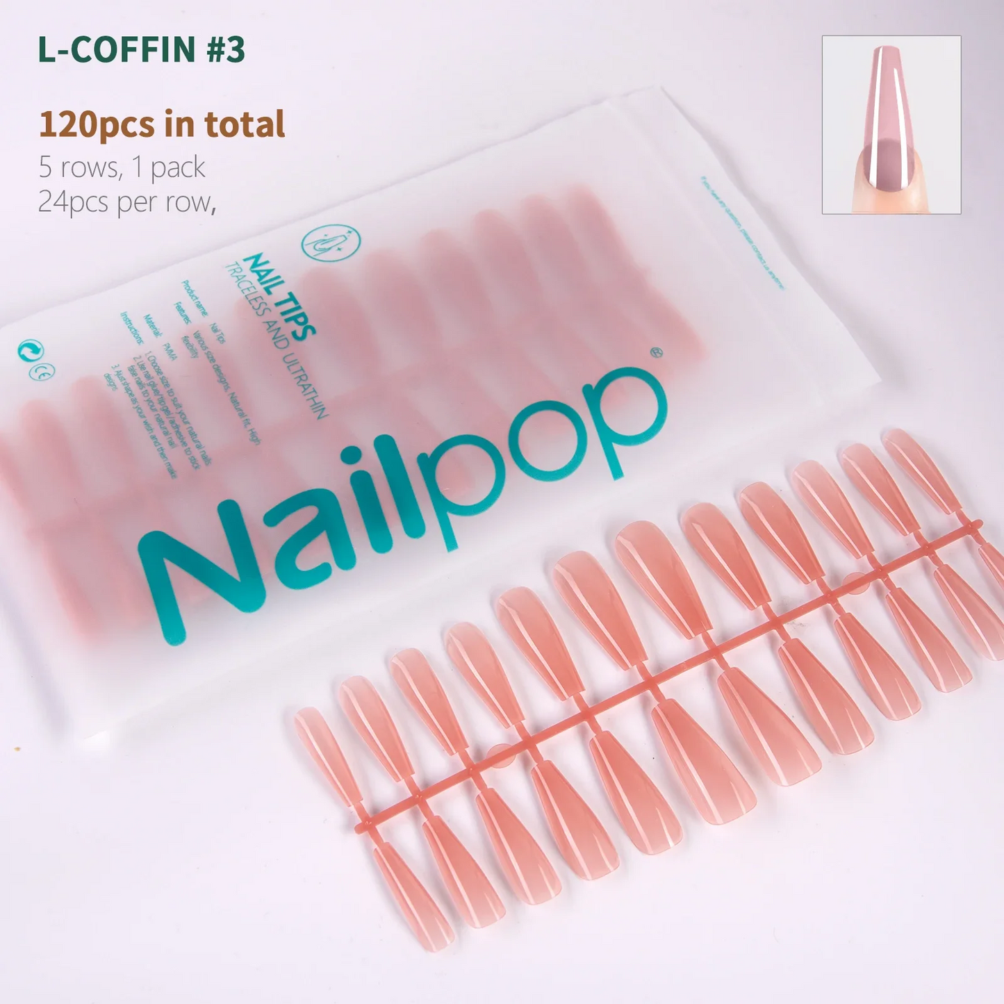 Nude Colorful Square Soft Gel Artificial Fingernails Press-on Coffin Almond Nail Extensions Body Glitter Acrylic Tips Colorful