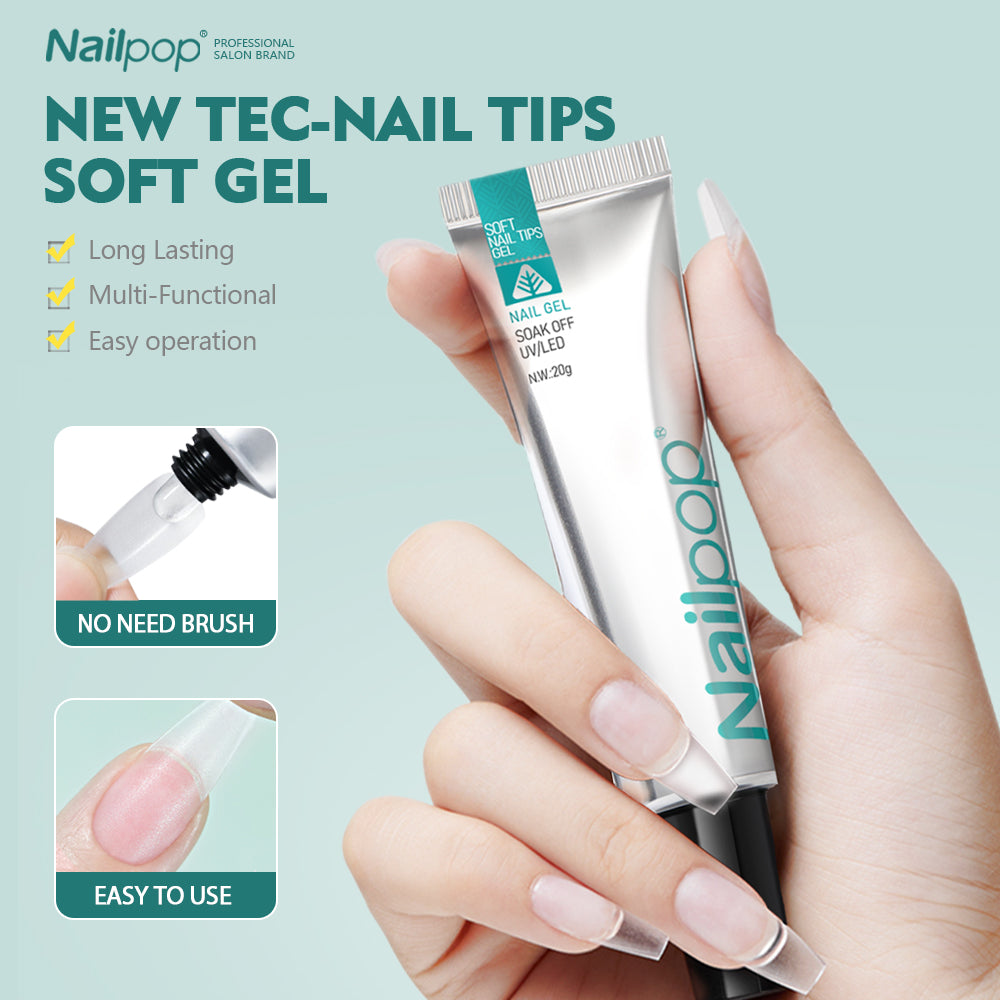 Nail Tips Gel Glue 20g Adhesive Fake Nails Long Lasting Soak Off UV Gel Nail Polish Manicure Products for Nails